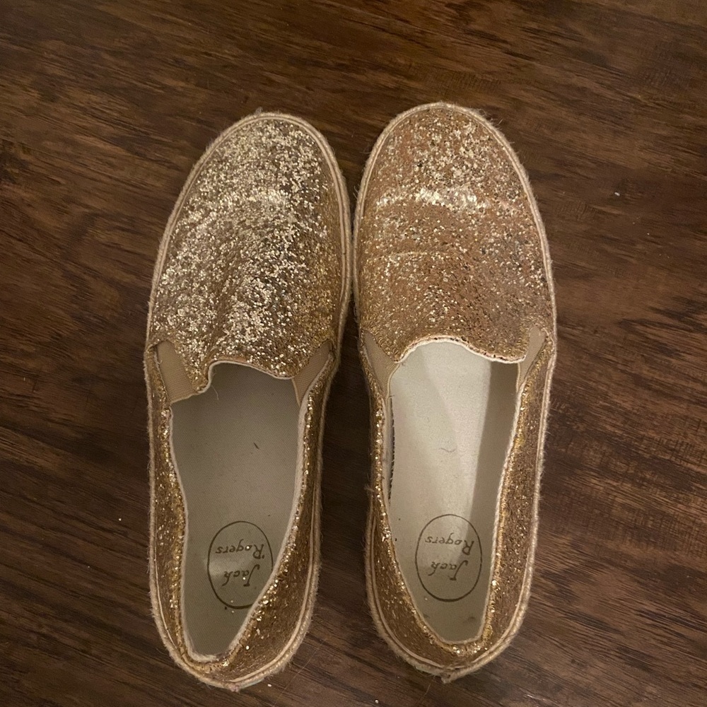 Gold Sparkle Jack Rogers shoes